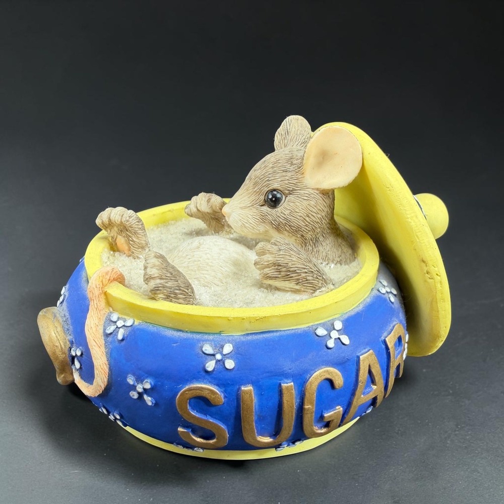 Charming Tails Dean Griff You Couldnt Be Sweeter Mouse Sugar Bowl Figurine VTG